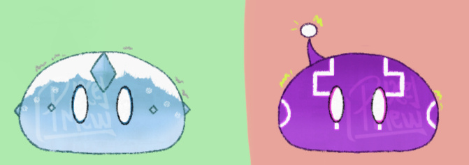 Cryo &amp; Electro Slime (Genshin Impact)