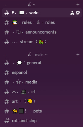 Discord Channel names